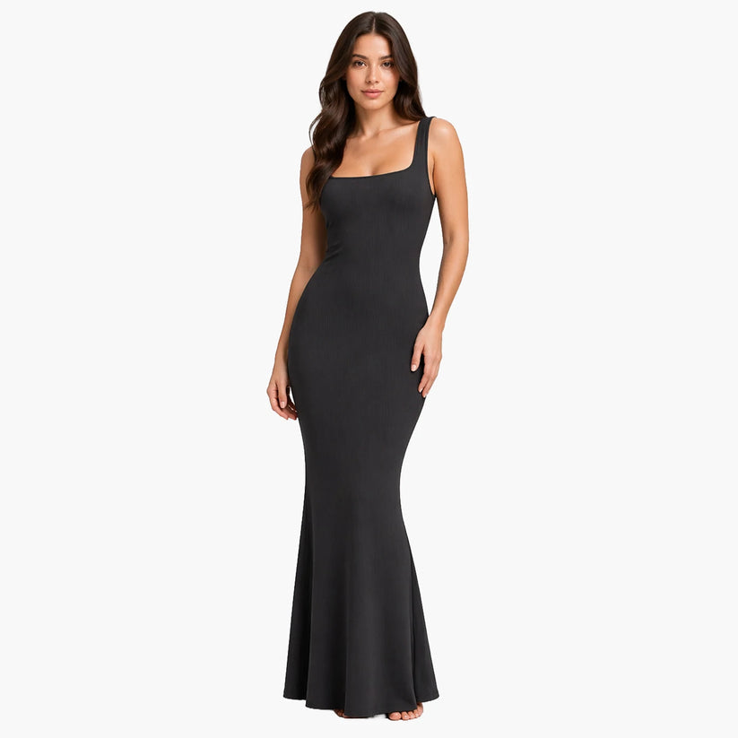 Geripptes Tanktop-Maxikleid
